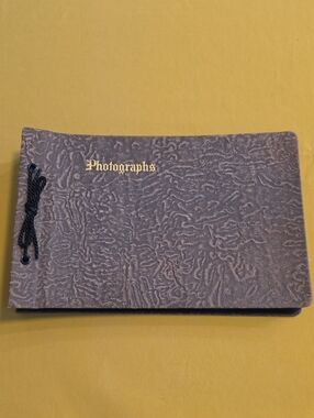 Vintage 'Photographs' Embossed Genuine Leather Bound Album - Never Used